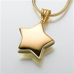 Gold Vermeil Star Cremation Jewelry