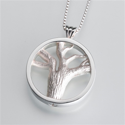 Sterling Silver Tree of Lives Cremation Pendant