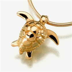 Gold Vermeil Turtle Cremation Pendant