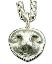 Small Dog Nose Print Pendant