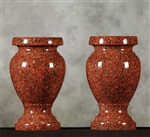 India Red Granite Vase