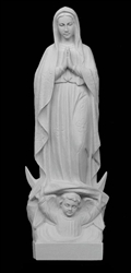 14" Our Lady of Fatima Marble Statue