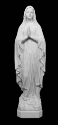 51" Our Lady of Lourdes Marble Statue