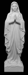 24" Our Lady of Lourdes Marble Statue