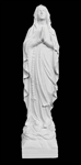28" Our Lady of Lourdes Marble Statue