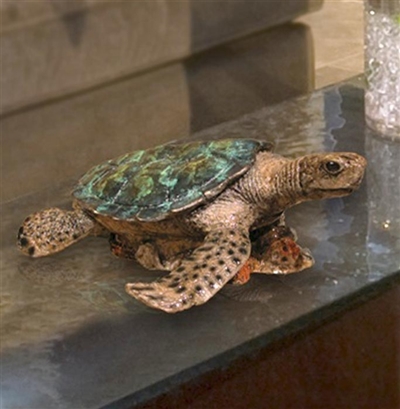 The Glider Turtle Bronze Urn