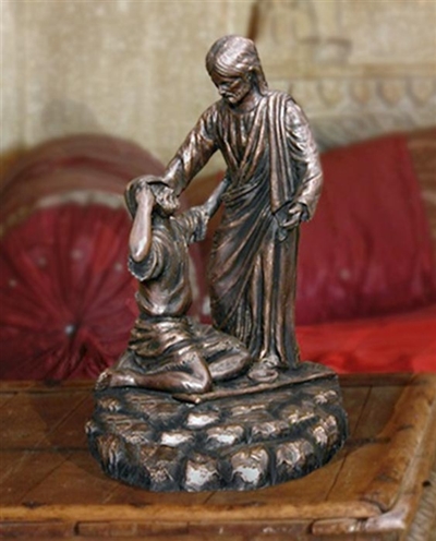 Jesus & The Blind Man Bronze Urn