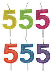 Glitter Number Birthday Candles