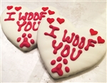 I Woof You Heart Dog Cookies Treats