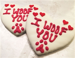 I Woof You Heart Dog Cookies Treats