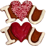 I Love U Dog Cookies Treats