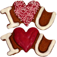 I Love U Dog Cookies Treats