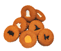 Halloween Linzer Tart Dog Cookies Treats