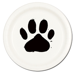 Paw Print 9" Lunch / Dinner Plates (8 per order)