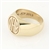 Men's Circle Monogram Ring, One Tone in Block Style