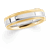 Personalized Laser Engraved 14K Gold Ring, 6mm Two Tone Milgrain Band