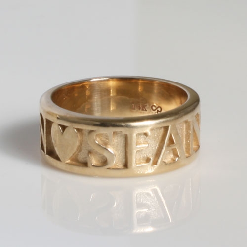 Men's Customized Engraved Name Ring Opening Adjustable - Temu