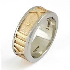 Gianni Date Ring, Two Tone with Satin Band