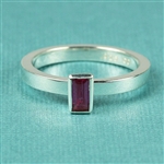 Mosaic™ Stacking Ring with Verical 2.5mm x 5mm Baguette Gem