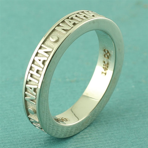 Custom Ring with Two Cut Out Names