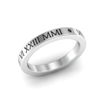 Stackable Flat Roman Numeral Ring