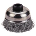 CUP BRUSH, 3", CRIMPED WIRE