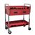 Metal Service Cart-Red 30 in. 1-Drawer