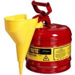 Justrite MFG Red Safety Can w/Funnel