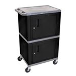 Luxor 42 Tuffy A/V Cart Double Cabinet