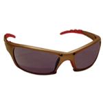 GTR Safe Glasses w/ Gold Frames and Shade Lens in Polybag