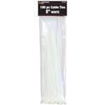 WILMAR 100 Pc 8" Cable Tie Set White