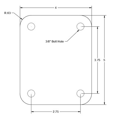 4.0" x 5.0" Cage Plates