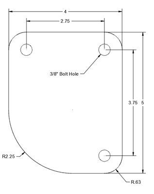 4.5" x 6.0" Radius Cage Plates