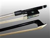 VIOLIN BOW CARBON GRAPHITE, FULLY-LINED EBONY FROG, NICKEL WIRE GRIP