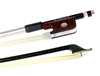 VIOLA BOW BRAIDED CARBON FIBER ROUND, FULLY LINED SNAKEWOOD FROG, STERLING SILVER WIRE GRIP & TIP