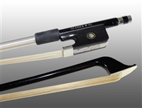 CELLO BOW CARBON GRAPHITE, FULLY-LINED EBONY FROG, NICKEL WIRE GRIP