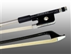 CELLO BOW BRAIDED CARBON FIBER OCTAGONAL, FULLY LINED EBONY FROG, NICKEL WIRE GRIP & TIP