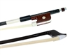 BASS BOW FRENCH BRAIDED CARBON FIBER OCTAGONAL, FULLY LINED SNAKEWOOD FROG, STERLING SILVER WIRE GRIP & TIP