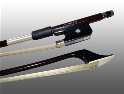 BASS BOW FRENCH ADVANCED COMPOSITE, FULLY-LINED EBONY FROG, NICKEL WIRE GRIP