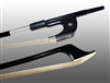 BASS BOW GERMAN CARBON GRAPHITE, FULLY-LINED EBONY FROG, NICKEL WIRE GRIP
