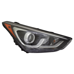 TYC Right Side Halogen Headlight For Hyundai Santa Fe Sport w/ LED BAR 2017-2018