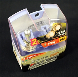 MTEC 3300K H7 55W Golden Yellow Bulbs