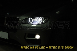MTEC H8 V4 26W Cree LED BMW Angel Eye Bulbs BMW E60 E61 5 Series 2008-2010  w/Factory Xenon Headlight Models (2018 Model)