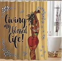 Living My Blessed Life Shower Curtain