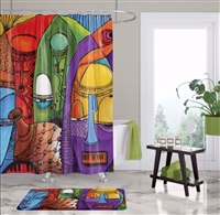 Jazz  Mask Shower Curtain