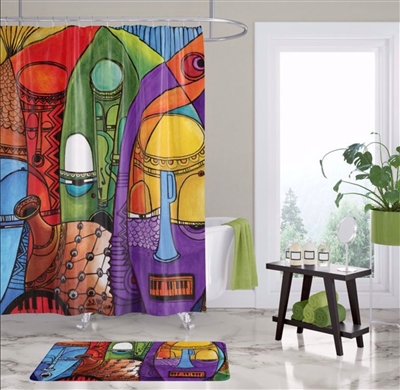 Jazz  Mask Shower Curtain