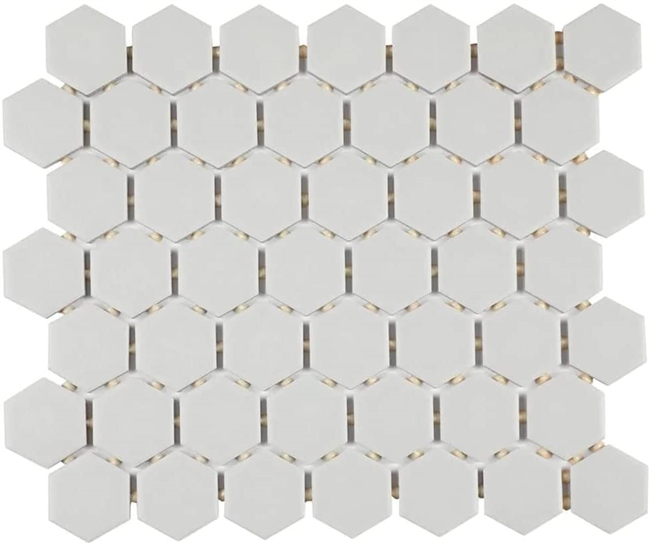 1.5" Desert Gray Matte Hexagon Wall Floor Ceramic Tile