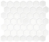 1.5" White Matte Hexagon Wall Floor and Wall Ceramic Tile