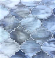 Arabesque Grey 11.5X13 Glass Tile Mosaic