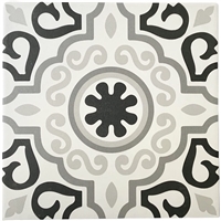 12x12 Marseille Encaustic Patterned Decorative Ceramic Floor and Wall Tile